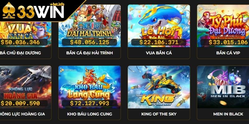 Kho game Bắn Cá đa dạng