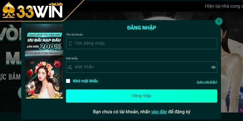 Xác nhận đăng nhập 33WIN