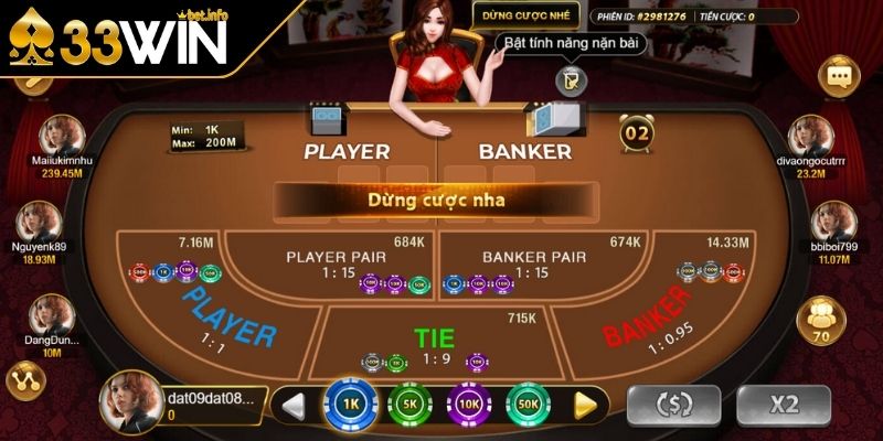 Game Baccarat hấp dẫn