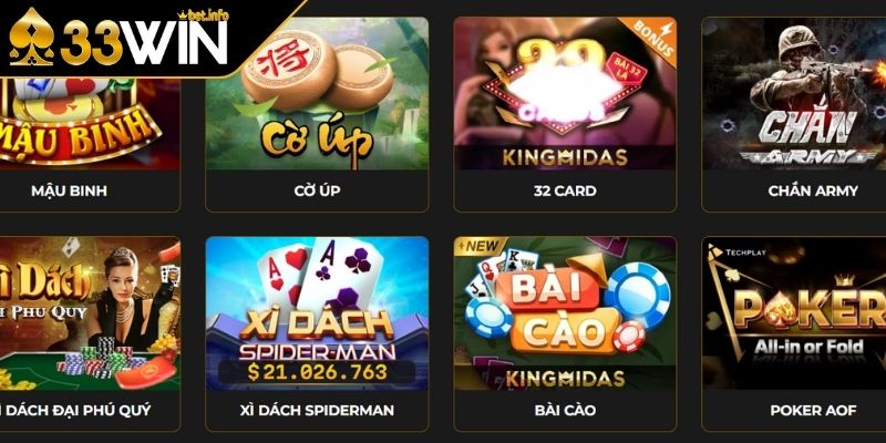 Khám phá Game Bài 33WIN