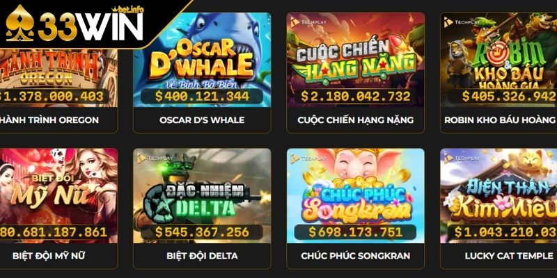 Đa dạng hình thức chơi Nổ Hũ 33WIN